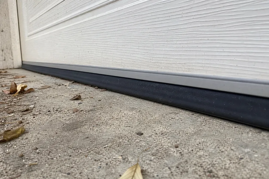 New bottom weather seal on a garage door in Amarillo, TX
